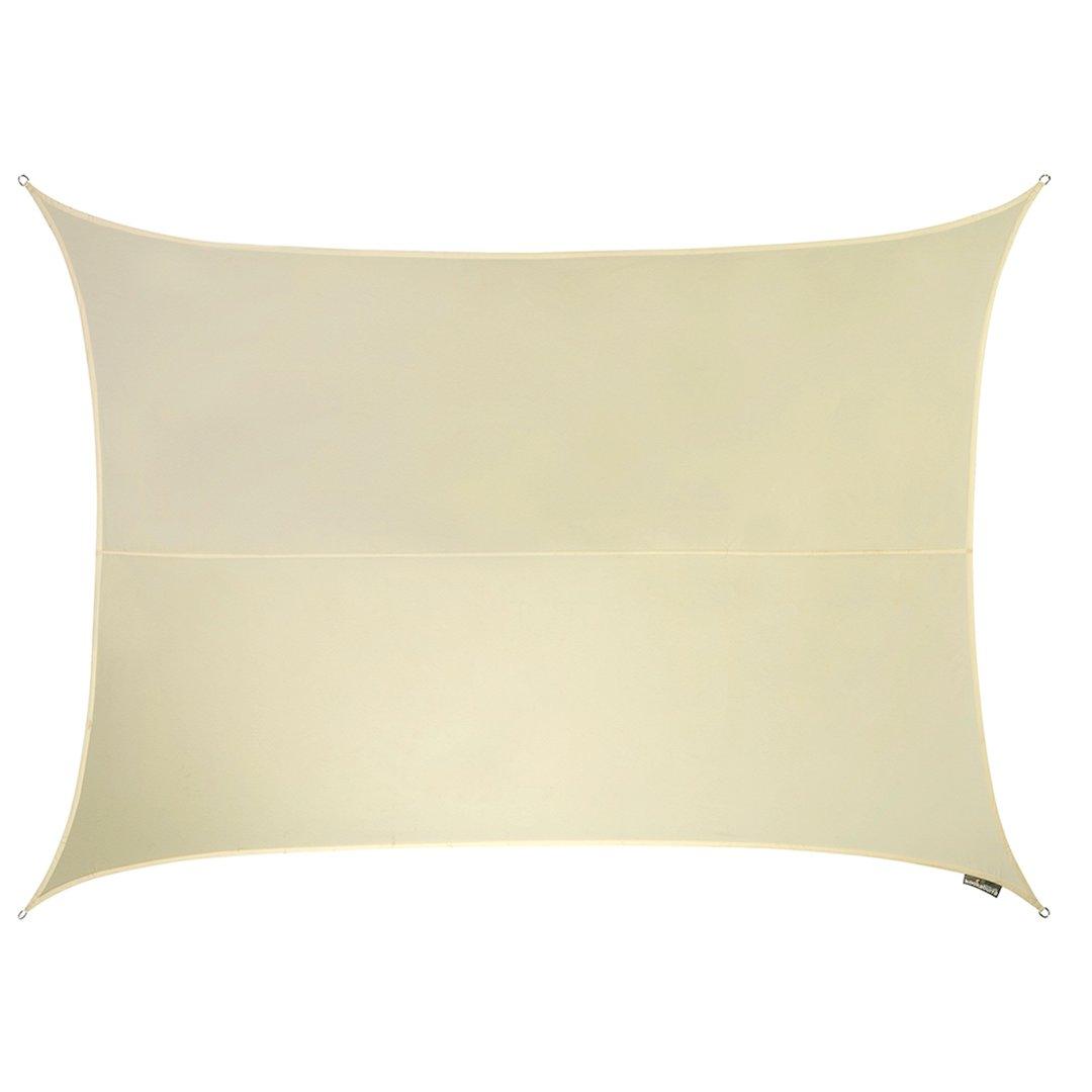 Premium Waterproof 5mx4m Rectangle Ivory Sail Shade - Exclusively by Kookaburra®